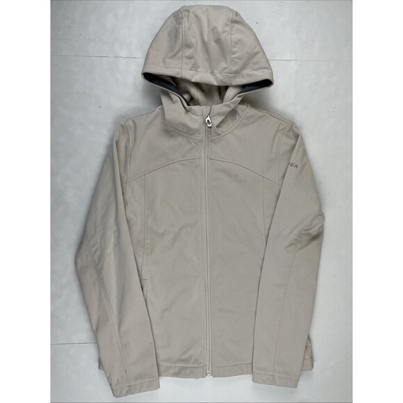 Spyder Hooded Softshell Jacket Women’s S Fleece Lined Polyester White Full Zip - Picture 2 of 11